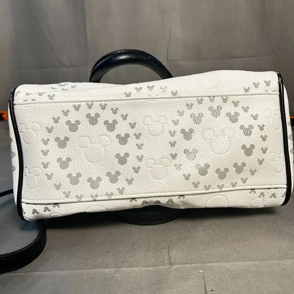 Official Disney Store Mickey Mouse Embossed Silhouette Satchel Bag Black & White